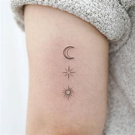 tattoos of the sun moon and stars